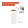 Kit 4 Potes de Vidro para Mantimentos 1650Ml com Tampa Bambu - 5
