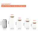 Ver imagem 2 de Potes de Vidro para Mantimentos com Tampa Bambu Oikos - 4 Pçs