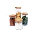Ver imagem 1 de Potes de Vidro para Mantimentos com Tampa Bambu Oikos - 4 Pçs