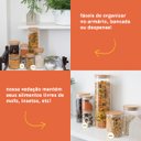 Ver imagem 6 de Potes de Vidro para Mantimentos com Tampa Bambu Oikos - 4 Pçs