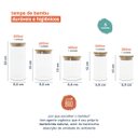Ver imagem 2 de Potes de Vidro para Mantimentos com Tampa Bambu Oikos - 5 Pçs