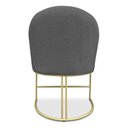 Ver imagem 6 de Kit 04 Cadeiras Poltrona de Jantar Bela Suede Grafite Base Metálica Industrial Dourado - Pallazio