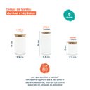 Ver imagem 2 de Potes de Vidro para Mantimentos com Tampa Bambu Oikos - 5 Pçs