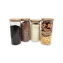 Ver imagem 1 de Potes de Vidro para Mantimentos com Tampa Bambu Oikos - 5 Pçs