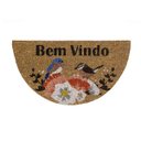 Ver imagem 1 de Capacho Meia Lua Fibra de Coco 33cmx60cm Colorful Bella Casa