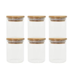 Potes de Mantimentos de 200Ml com Tampa Bambu Oikos - 6 Pçs - 1
