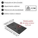 Ver imagem 5 de Chapa Completa 5 Furos e Bifeteira Fogão a Lenha 70,5x43,5cm