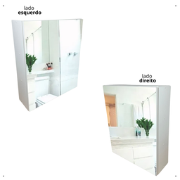 Armário Suspenso com 1 Porta com Espelho - 50x60x15cm - 4