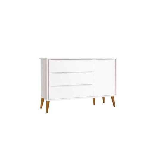 Cômoda Sapateira Retrô New Theo/Classic Branco - Reller