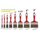 Ver imagem 3 de Kit 5 Pincel Trinchas Para Pintura Tigre Media 519 2 Polegadas Cerda Preta Esmalte Madeira Metais