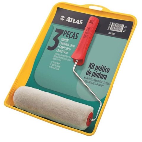 Conjunto de Pintura Básica com 3 Peças - 1001 - Pincéis Atlas Conjunto de Pintura Básica 3 Peças ...