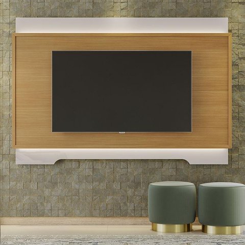 Painel Sala Michigan para TV até 70 Polegadas Off White/Tauari