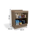 Ver imagem 3 de Gabinete de Cozinha Modulado Balcão Maxxi G744 2 Portas C/tampo 80cm Nogal/nogal - Kappesberg