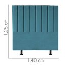 Ver imagem 5 de Cabeceira Estofada Líbia 140cm Casal Suede Azul Turquesa