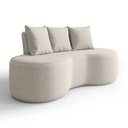 Ver imagem 3 de Sofá 2 Lugares 160cm Orgânico Viana B10 Bouclê Creme - Mpozenato
