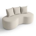 Ver imagem 6 de Sofá 2 Lugares 160cm Orgânico Viana B10 Bouclê Creme - Mpozenato