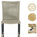 Ver imagem 5 de 2 Cadeiras Cannes Corda Náutica Alumínio Cozinha Jantar Rami