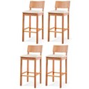 Ver imagem 3 de Kit 4 Banquetas para Cozinha Siena em Madeira Maciça Nude