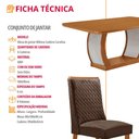 Ver imagem 7 de Mesa de Jantar Milena 180cm Tampo MDF Laminado Canto Copo com 6 Cadeiras Carolina
