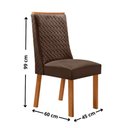 Ver imagem 3 de Mesa de Jantar Milena 180cm Tampo MDF Laminado Canto Copo com 6 Cadeiras Carolina