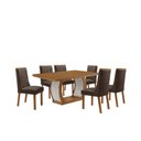 Ver imagem 2 de Mesa de Jantar Milena 180cm Tampo MDF Laminado Canto Copo com 6 Cadeiras Carolina
