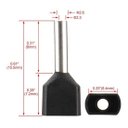 Ver imagem 4 de Kit 1000pç Terminal Elétrico Ilhós Tubular Duplo 1,5mm Preto