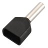 Kit 1000pç Terminal Elétrico Ilhós Tubular Duplo 1,5mm Preto - 1