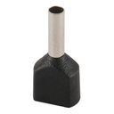 Ver imagem 2 de Kit 1000pç Terminal Elétrico Ilhós Tubular Duplo 1,5mm Preto