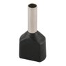 Kit 1000pç Terminal Elétrico Ilhós Tubular Duplo 1,5mm Preto - 2