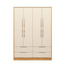Ver imagem 2 de Guarda Roupa Casal Domo 44020 4 Portas Cinamon Off White – Demóbile