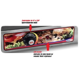 Chapa de Lanche Elétrica Inox com Prensa 70x30cm 127v Pratic - 2