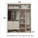 Ver imagem 3 de Guarda-roupa Solteiro Bp 01 Bege Bp Bom Pastor
