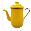 Ver imagem 3 de Kit Bule Café Chá com 6 Xícaras Pires Açucareiro Aço Esmaltado Amarelo