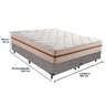 Cama Box Cinza e Colchão Classic 26 Cm Molas Ensacadas King Anjos - 3