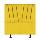 Ver imagem 2 de Cabeceira Casal Box de Cama Estofada 140 Cm Emma Suede:amarelo