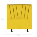 Ver imagem 3 de Cabeceira Casal Box de Cama Estofada 140 Cm Emma Suede:amarelo