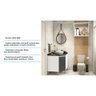 Gabinete para Banheiro sem Furação com Nicho Branco com Preto Suprema Luciane Móveis - 5