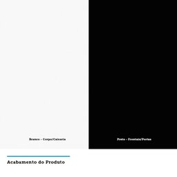 Gabinete para Banheiro sem Furação com Nicho Branco com Preto Suprema Luciane Móveis - 6