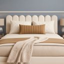 Ver imagem 1 de Cabeceira Nuvem Queen Size Facil Instalação 8 Placas 45x20cm:branco
