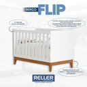 Ver imagem 6 de Jogo de Quarto Infantil Flip Guarda Roupa 3 Portas e Berço Americano Branco Fosco - Reller Móveis