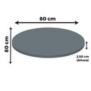 Ver imagem 2 de Tampo Redondo 80 Cm (largura) P25 Pandin Mdp 2,50 Cm (altura) Cor Grafito