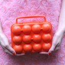 Ver imagem 6 de Caixa Dobrável Transporte Armazenamento Ovos Alça 12 Espaços Trabalho Academia Acampamento - Laranja