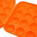 Ver imagem 5 de Caixa Dobrável Transporte Armazenamento Ovos Alça 12 Espaços Trabalho Academia Acampamento - Laranja