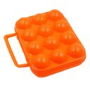 Ver imagem 1 de Caixa Dobrável Transporte Armazenamento Ovos Alça 12 Espaços Trabalho Academia Acampamento - Laranja