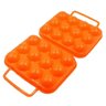 Caixa Dobrável Transporte Armazenamento Ovos Alça 12 Espaços Trabalho Academia Acampamento - Laranja - 3