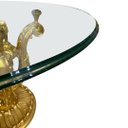 Ver imagem 3 de Mesa de Jantar Clássica Redonda Dourado com Tampo de Vidro
