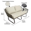 Ver imagem 3 de Conjunto de Poltronas, Namoradeira e Mesa Milão em Alumínio com Almofadas Impermeáveis para Trama Or