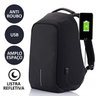Mochila Inteligente Anti-Roubo Notebook com Porta USB Unissex - Preto - 2