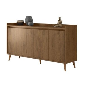 Buffet Aparador Retrô Delux 4 Portas Malbec