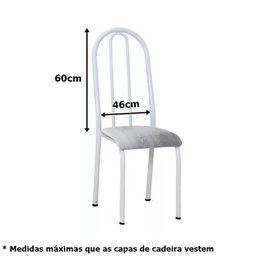 Kit 4 Capas Encosto de Cadeira de Aço Tubular Cozinha Malha Gel Estampa 2 Floral Bege - 4